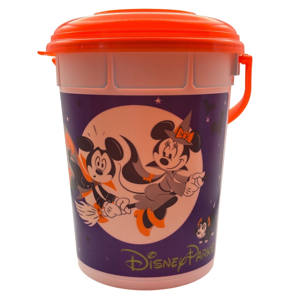 Disney Parks Mickey Minnie Happy Halloween 2018 Popcorn Bucket Orange Purple